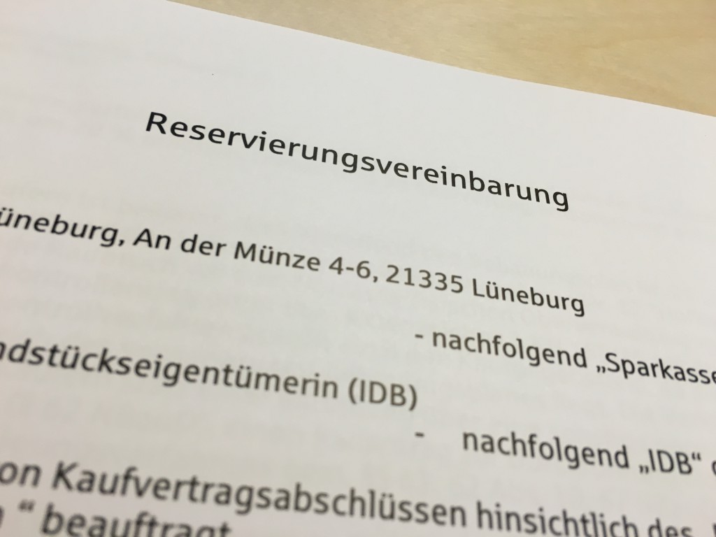 Grundstücksreservierung