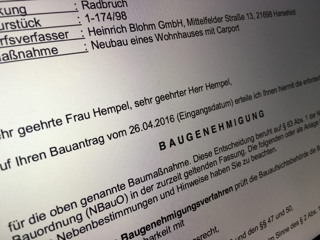 Die Baugenehmigung