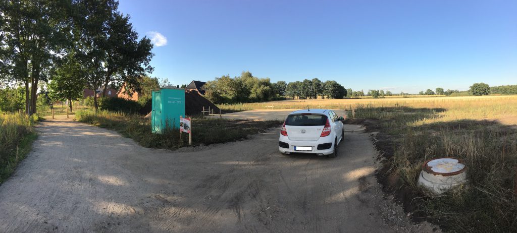 Das erste Mal auf dem Grundstück parken